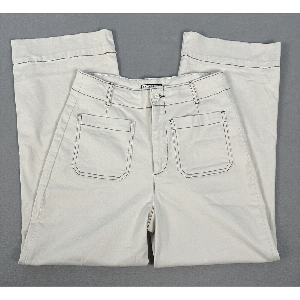 Bagatelle Collection Wide Leg High Waist Patch Pocket Pants 8 Minimalist Chic